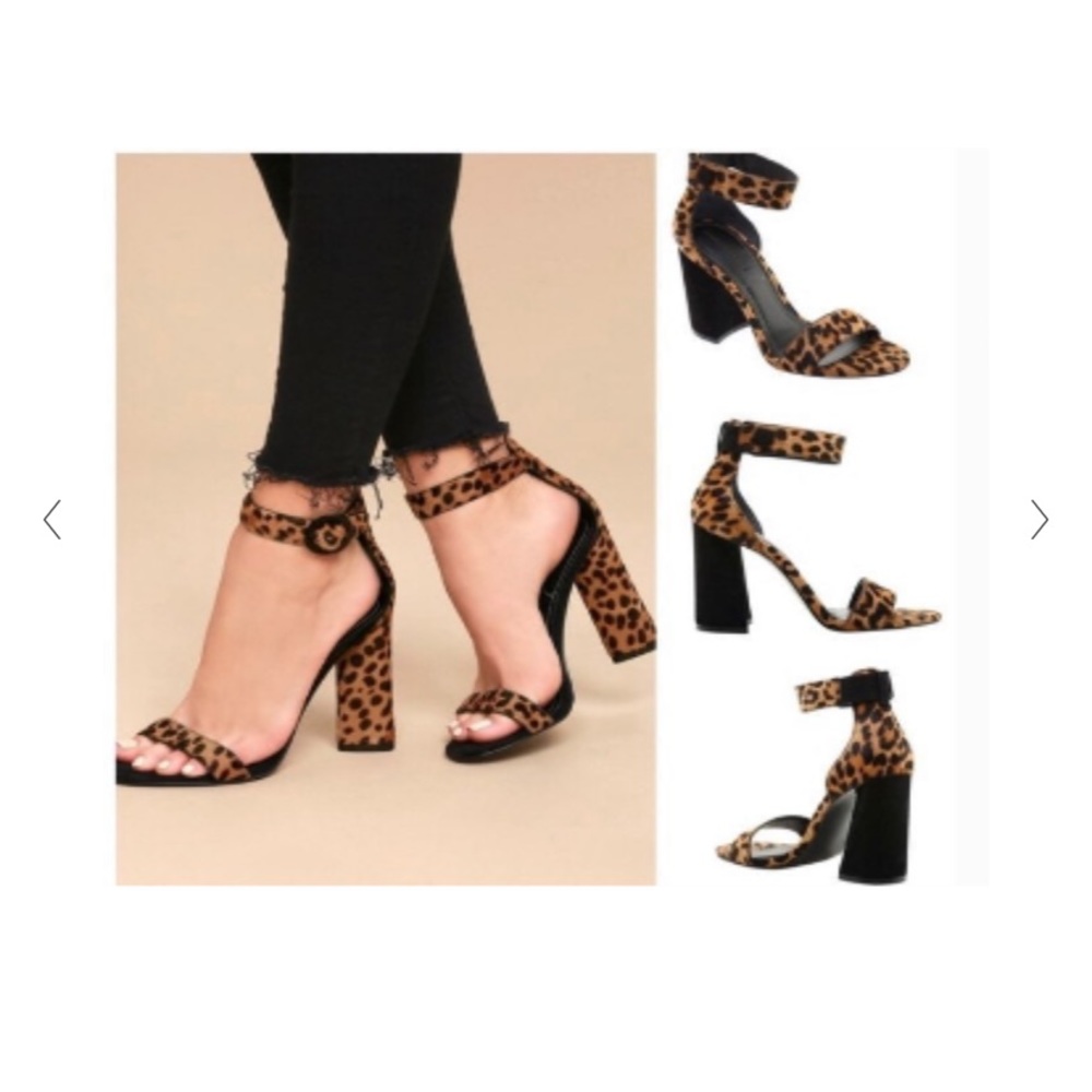 Kendall & Kylie Leopard Block Heels